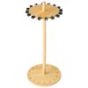 Fishing Rod Holders for 16 Fishing Poles, Wood Round Fishing Rods Rack for Garage Organization and Storage, Floor Stand Space-Saving Equipment, for R