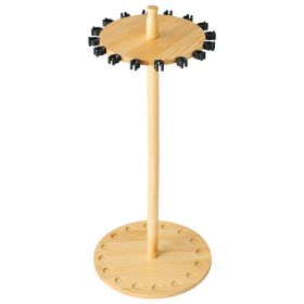 Fishing Rod Holders for 16 Fishing Poles, Wood Round Fishing Rods Rack for Garage Organization and Storage, Floor Stand Space-Saving Equipment, for R