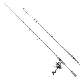 Rod and Fishing Reel Combo, IM6 Fiberglass & Carbon Fiber Spinning Rod and Reel Combo, Bass Fishing Pole with 6.5 ft Two-Piece Rods, 6+1 Ball Bearing