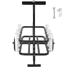 Beach Fishing Cart, 200 lbs Load Capacity, Fish and Marine Cart with Two 11" Big Wheels Rubber Balloon Tires for Sand, Heavy-Duty Steel Pier Wagon Tr