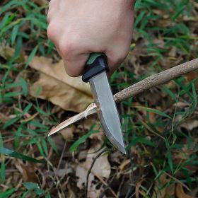 Fixed Blade Camping Knife with Rotatable Sheath, 4.1 Inch Stainless Steel Blade Fishing Knife with Non-Slip Grip, Suitable for Outdoor, Survival, Cam