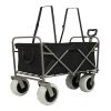 Fishing Cart with Rod Holders ,Beach Wagon with Big Wheels for Sand 500lbs capacity - All Terrain Steel Frame Utility Cart with 9" Pneumatic Tires,st