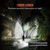 10000 Lumen High Lumens Flashlight, 5 Lighting Modes Rechargeable, IPX4 LED Waterproof Flashlight, Powerful aluminum alloy Handheld Flashlight for Ca