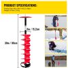 Ice Drill Auger, 6" Diameter Nylon Ice Auger, 39" Length Ice Auger Bit,Auger Drill with 11.8" Extension Rod,Auger Bit with Drill Adapter,Top Plate
