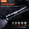 10000 Lumen High Lumens Flashlight, 5 Lighting Modes Rechargeable, IPX4 LED Waterproof Flashlight, Powerful aluminum alloy Handheld Flashlight for Ca