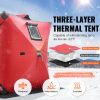 Portable Ice Shelter, 1-2 Person Insulated Pop-Up Ice Fishing Tent, 24 Square Feet Fishable Area, Thermal Ice Shanty for Winter Fishing, Ice Cube wit