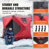 Portable Ice Shelter, 1-2 Person Insulated Pop-Up Ice Fishing Tent, 24 Square Feet Fishable Area, Thermal Ice Shanty for Winter Fishing, Ice Cube wit