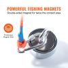 Magnet Fishing Kit, 1200lbs 2.95inch Diameter Double Sided Fishing Magnets, Strong Neodymium Magnet with Heavy Duty 65FT Rope, Grappling Hook, Waterp