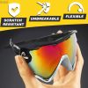 2Pcs Running Glasses for Men Ultra Light & Non Sleep Workout Glasses Sports Sunglasses Packs with Rainbow Design for Running Cycling Fishing Motorcyc