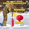 Ice Drill Auger, 6" Diameter Nylon Ice Auger, 39" Length Ice Auger Bit,Auger Drill with 11.8" Extension Rod,Auger Bit with Drill Adapter,Top Plate