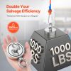 Magnet Fishing Kit, 1000 LBS/454 Kg Double-Sided Pulling Force Strong Magnet Fishing Kit, Rare Earth Neodymium Magnetic Fishing Kit Includes Grapplin