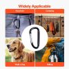 10 PCS Black Carabiner, Caribeaner Clip, Spring Snap Hook for Keychain Clip, 3.07" Aluminum Alloy D Ring Shape Carabeaner with 20 PCS Keyring, Multip