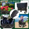 Fishing Cart with Rod Holders ,Beach Wagon with Big Wheels for Sand 500lbs capacity - All Terrain Steel Frame Utility Cart with 9" Pneumatic Tires,st