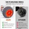 Beach Fishing Cart, 350 lbs Load Capacity, Fish and Marine Cart with Two 16" Big Wheels PU Balloon Tires for Sand, Heavy-Duty Aluminum Pier Wagon Tro