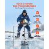 Gas Powered Ice Auger, 52CC 2-Stroke Ice Fishing Augers with 8" Steel Drill Bit, Cold-Resistant & Portable Post Hole Digger, Precise and Fast Drillin