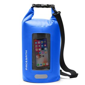 Waterproof Dry Bag 10L/20L/30L; Fishing Bag With Clear Phone Case; Roll Top Lightweight Floating Backpack Dry Sack; Keeps Gear Dry For Kayaking; Camp (Color: Blue)