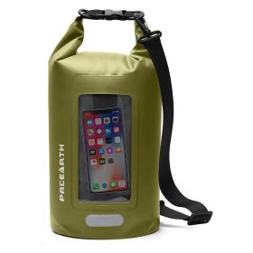 Waterproof Dry Bag 10L/20L/30L; Fishing Bag With Clear Phone Case; Roll Top Lightweight Floating Backpack Dry Sack; Keeps Gear Dry For Kayaking; Camp (Color: Green)