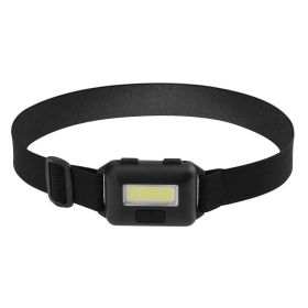 Mini 3W COB Led Head Lamp; 3 Modes Waterproof Head Lamp; Head Flashlight Outdoor Camping Night Fishing Head Lamp; Batteries Not Included; Christmas L (Color: Black)