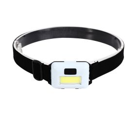 Mini 3W COB Led Head Lamp; 3 Modes Waterproof Head Lamp; Head Flashlight Outdoor Camping Night Fishing Head Lamp; Batteries Not Included; Christmas L (Color: White)