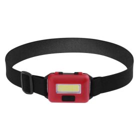 Mini 3W COB Led Head Lamp; 3 Modes Waterproof Head Lamp; Head Flashlight Outdoor Camping Night Fishing Head Lamp; Batteries Not Included; Christmas L (Color: Red)