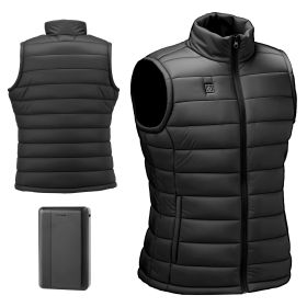 Heated Vest, Men Electric Heating Vest with 16000 mAh Battery Pack, 8 Heating Zones Lightweight Rechargeable Winter-Vest with 3 Levels, for Outdoor H (Default: Default)