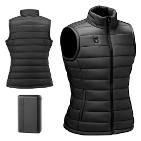 Heated Vest, Women Electric Heating Vest with 16000 mAh Battery Pack, 8 Heating Zones Lightweight Rechargeable Winter-Vest with 3 Levels, for Outdoor (Default: Default)