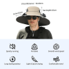2025 New Solar Fan Outdoor Fishing Hat-Solar Sun Protection Sun Hat With Fan Solar Fan Hat Dual Power Supply Fan Outdoor Fan Solar Powered Outdoor Fi