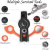 7-in-1 Multifunctional Outdoor Emergency Survival Whistle With Lanyard For Kayaking; Boating; Hiking; Camping; Climbing; Hunting; Fishing; Rescue Sig
