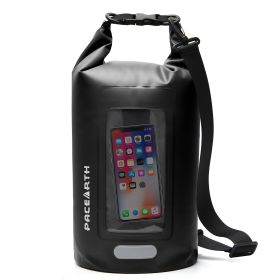 Waterproof Dry Bag 10L/20L/30L; Fishing Bag With Clear Phone Case; Roll Top Lightweight Floating Backpack Dry Sack; Keeps Gear Dry For Kayaking; Camp (Color: Black)