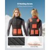 Heated Vest, Women Electric Heating Vest with 16000 mAh Battery Pack, 8 Heating Zones Lightweight Rechargeable Winter-Vest with 3 Levels, for Outdoor