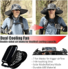2025 New Solar Fan Outdoor Fishing Hat-Solar Sun Protection Sun Hat With Fan Solar Fan Hat Dual Power Supply Fan Outdoor Fan Solar Powered Outdoor Fi